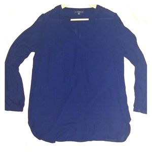 Adrianna Papell navy blue bouse